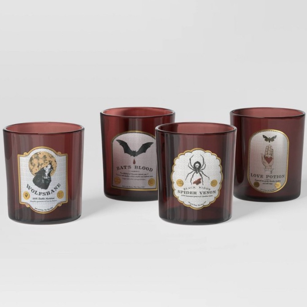 Threshold Set of Four Dark Red Drink Glasses